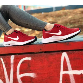 Envio Imediato Tênis Feminino Zoom para Academia e Caminhada - VERMELHO/BRANCO