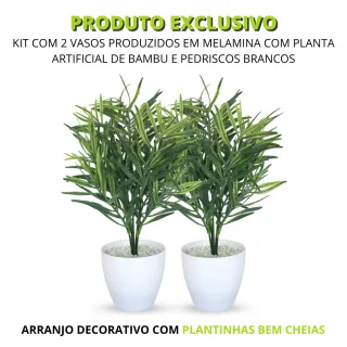 Planta Artificial de Bambu Cheia - Arranjos Decorativos Vasinhos - Único