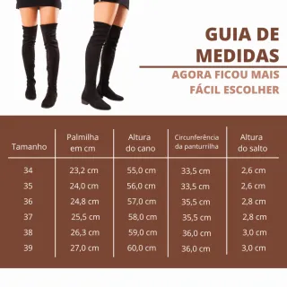 Bota Acima do Joelho Over Knee - Preto