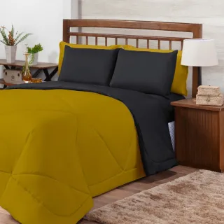 Edredom Dupla Face para Cama de Queen - Frio Inverno - Branco