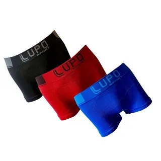 Cueca Boxer Lupo Kit 2 - Poliamida Sem Costura, Tecido Meia Cueca Box Fit - GG VESTE 44
