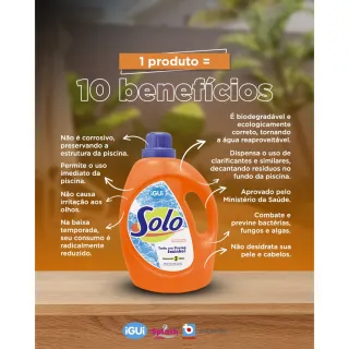 Pare de usar cloro na sua piscina - Solo IGUI 1 Litro - Único