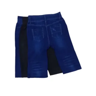 Leggings Esportivas Femininas em Jeans Falso - Kit3