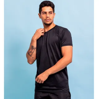 Promoção Camiseta Masculina Dry Fit para Treino na Academia - Moda Fitness - Cinza Escuro
