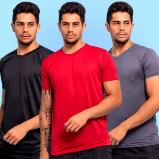 Promoção Kit Moda Fitness Treino Academia - Camisetas Dry Fit Masculinas