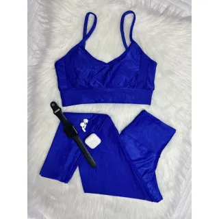 Legging Fitness Compressão Aveludada, Conjunto Poliamida Cós Alto - Vermelho