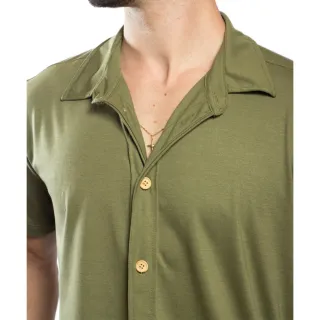 Ecológica Estonada Premium Masculina Camisa Slim Malha - Laranja