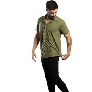 Ecológica Estonada Premium Masculina Camisa Slim Malha - Laranja