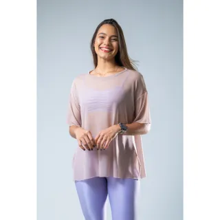 Fitness academia blusa tule - Branco