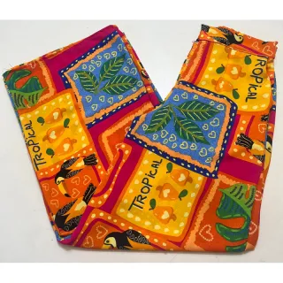 Estampado casual pantalona calça - Onça 🐆 1