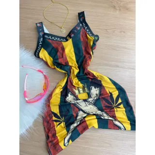 Vestidos Alerquina Multimarcas: Macaquinhos Coringa, Jamaica, Erva Mandrake - Macaquito Jamaica 🇯🇲