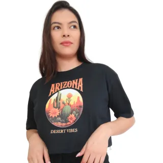 Moda Gringa Camiseta Cropped Larguinho - Grateful/BRANCO