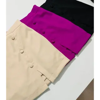 Saia Plus Size Conforto Alfaiataria Elástico Atrás - Fuscia(roxo)