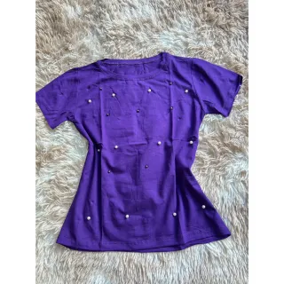 Tendência da Moda - Blusa Feminina T-shirt Básica Perola Viscolycra - VERDE BEBÊ