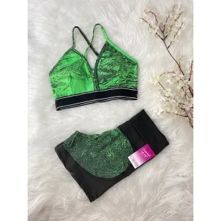 Conjunto Cross fitness empina bumbum - marmorizado rosa neon