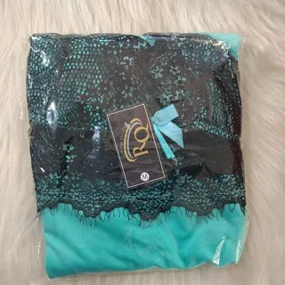 Roupa Sensual Feminina Camisola Rendada Bicolor - Preto