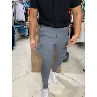 Exclusiva calça cinza masculina bengaline em alfaiataria - Cinza