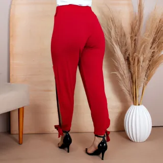 Cintura Alta Calça Jogger Feminina Fenda Lateral Premium Verão 2022 - Preto