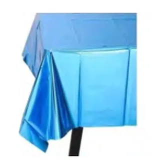 Plástico Metalizado Brilho Toalha de Mesa Para Decoração de Festa - Dourado