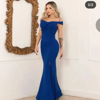 Formatura casamento madrinha vestido longo festa - Verde Tiffany