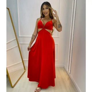 Estampado longo feminino vestido - Inspiração FAR|M 12 c/ bojo