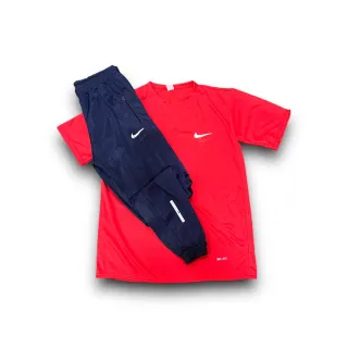 Promoção Conjunto Refletivo Dri-Fit: Calça e Camisa para Treino - calça azul + camisa branca