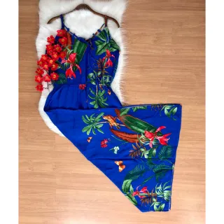 Coleção Verão Vestido Longo em Viscose - Estampa 25