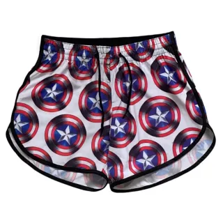 Promoção Short Feminino Estampado Moda Praia Florais Tactel - Verão Piscina - FEM-Preto HNK