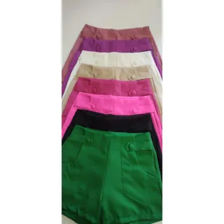 Bermuda Feminina Cargo Alfaiataria com Bolso - Short - Roxo