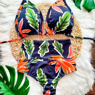 Plus Size GG Biquini Cortininha semi fio (46 ao 50) - Estampa 2