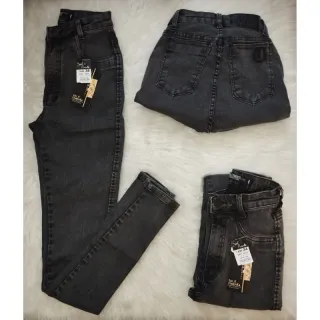 Cintura alta Sal e Pimenta jeans calça - Forma PEQUENA/ corte/ B 0337