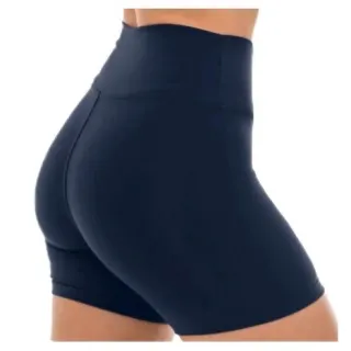 Bermuda Feminina Cós Alto Meia Coxa Tecido Grosso Fitness - Marinho