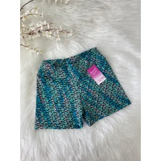 Cross curto shortinho - Compre online na Raryel - azul/riscos laranja