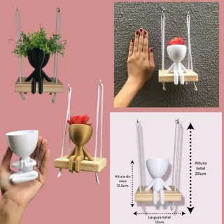 Decoração de parede Vaso bob no balanço - Branco