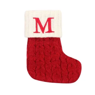 Pingentes de Natal Letras Vermelhas Floco de Neve Meias Árvore - C