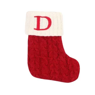 Pingentes de Natal Letras Vermelhas Floco de Neve Meias Árvore - C