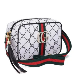 Bordado em Alto Relevo - Bolsa Transversal GG Feminina - GG Preta Silk Personalizada