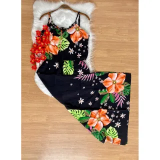 Coleção Verão Vestido Longo em Viscose - Estampa 25