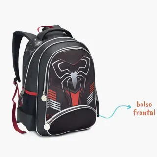 Grande Mochila Infantil Masculina Spider-Aranha Dark 2023 Escolar Resistente - PEQUENA