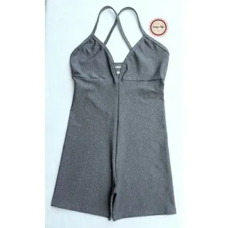 Macaquinho de Academia Feminino Suplex Alcinha Cruzado - Fitness Curto - Ref.002