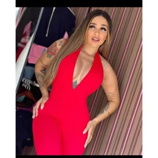 Macacão Longo Gringa Mirela Decote U em Tecido de Suplex - Pink