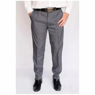 Oxford Slim Masculina Calças Social - Preto