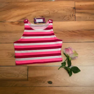 Regata Cropped Feminina Estampada e Lisa - Alça Larga em Suplex - Laranja