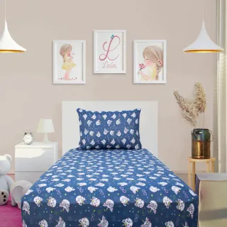 Lençol Infantil Solteiro em Malha com Elástico - Jogo de Cama Antialérgico - Algodão - Super Game