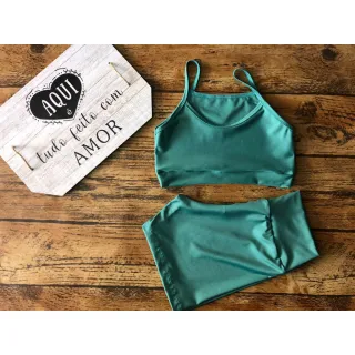Moda fitness: conjunto top e short curto ou pedal - Est.13