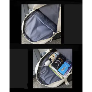 Grande mochila para faculdade e passeio + pingente GX888-79 - Preto