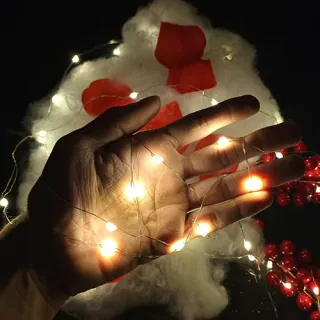 Decoração Natalina Fio de Fada LED 5M Pisca Pisca Cordão Branco - Branco (R86553-001)