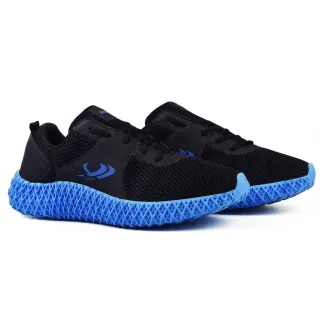 Promoção Tênis de Corrida Masculino NK 4D - Academia e Caminhada - Preto/Azul