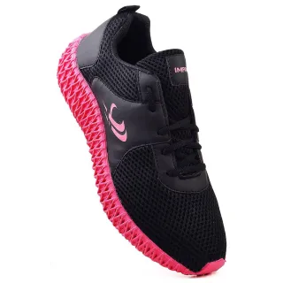 OFERTA Tênis Academia Feminino Corrida Caminhada IMPAX NK 4D - Preto/Rosa