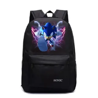 Espaçosa e resistente bolsa mochila masculina e feminina - sonic raio